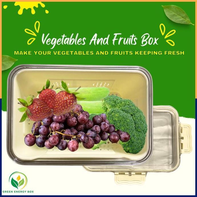 dargeman56 - kontainer kulkas wadah penyimpanan makanan besar + saringan e1