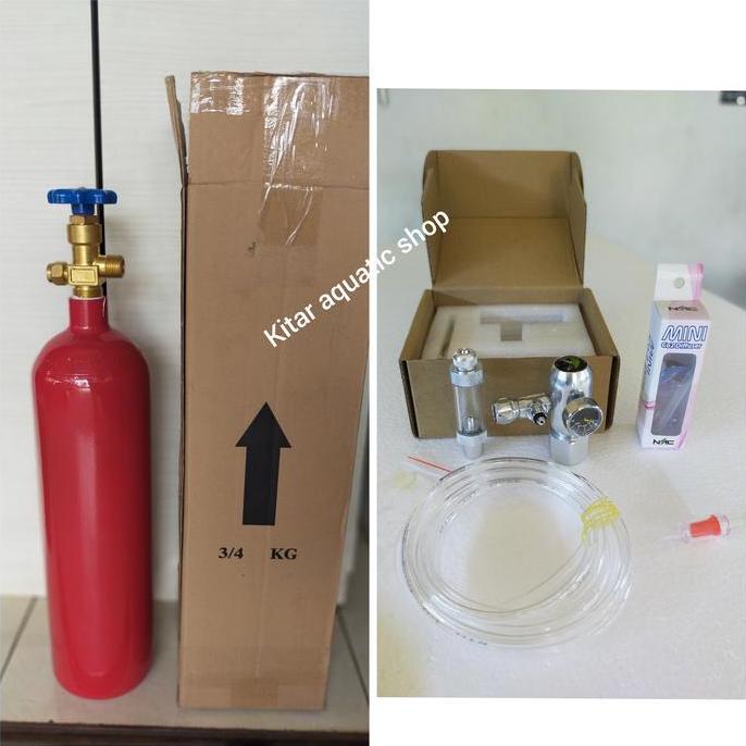 TERBARU - Tabung co2 3kg fullset aquascape