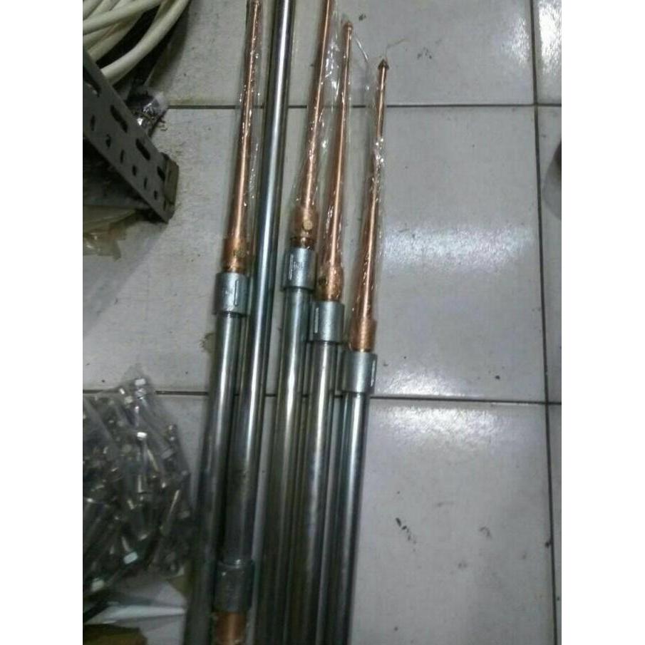 PENANGKAL PETIR 60 + PIPA + ISOLATOR PUTIH