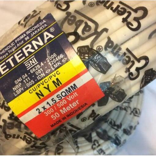 KABEL ETERNA NYM 2X1,5 MM PER ROLL 50MTR KABEL ETERNA 2 X 1.5