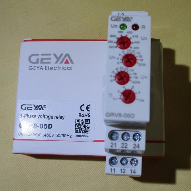 3 Phase Voltage Monitoring Relay Geya Grv8-05D Asli
