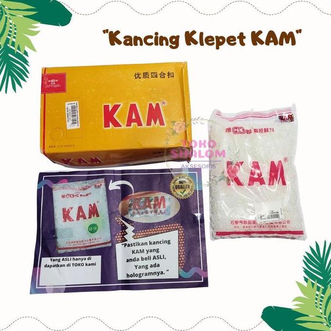 Kancing Klepet/Cetet/Jepret Plastik Warna Bening Snap Button 1000 pcs Promo Premium