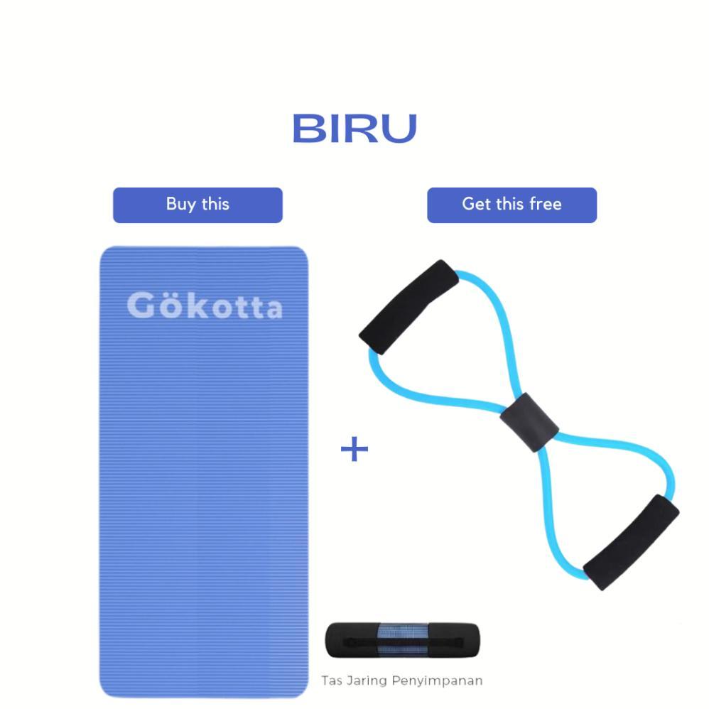 rg-4 GOKOTTA Bundling Hemat Matras Olahraga dan Tali Yoga Elastis/ Yogas Mat/ Matras Anti Slip/ Free