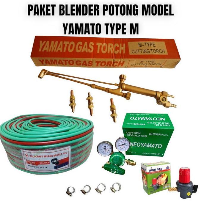 cikwangyu - paket blender las potong cutting torch yamato selang 5x1.5m - alat las potong gas
