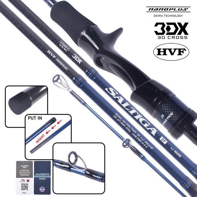 Joran BC sambung 2 Daiwa Saltiga SF LJ 662HB Promo Premium