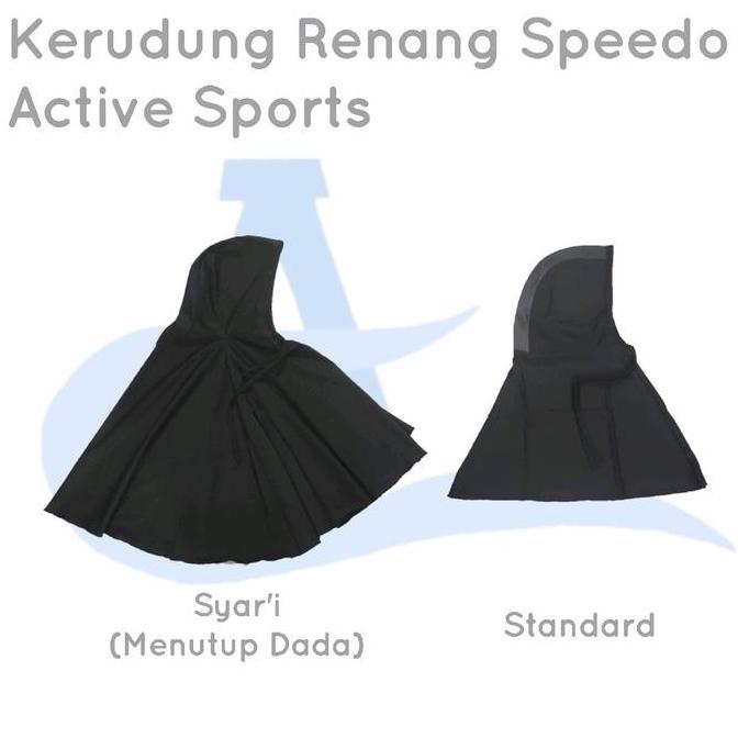 Promo Hijab Jilbab Kerudung Topi Renang Syari Syar'I Polos Hitam Abu Merah Biru Active Sports Cod
