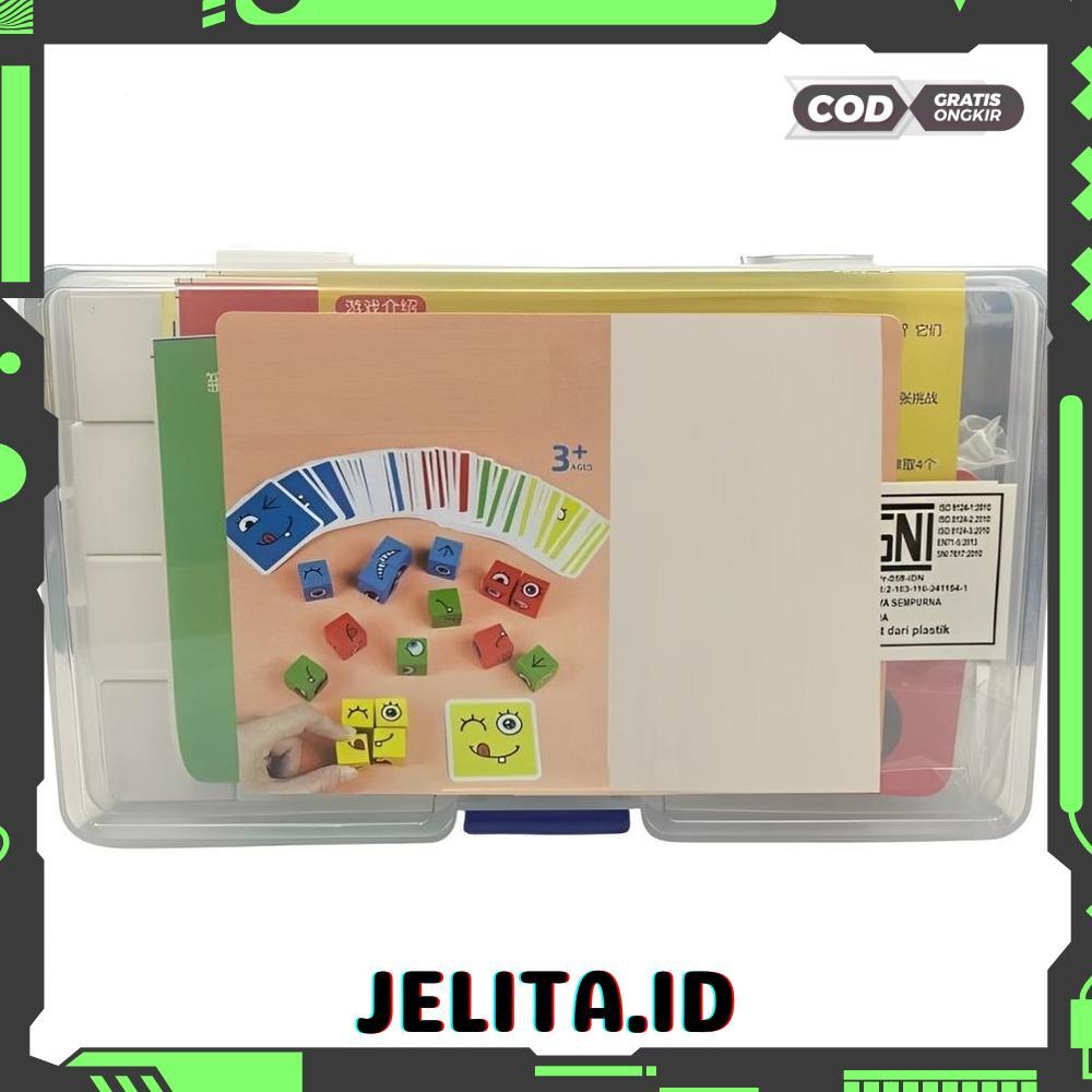 Mainan Dadu Ekspresi Interaktif Multipemain Tebak Ekspresi Wajah Dadu Tebak Bersama Teman - RO30-031