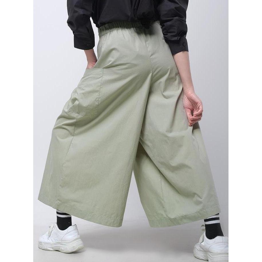 Logo Jeans Celana Kulot Ayara Sage 43058L5SA