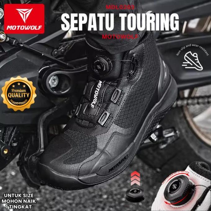 Sepatu Motor Touring Motowolf Boots Adventure Touring Sunmori Premium