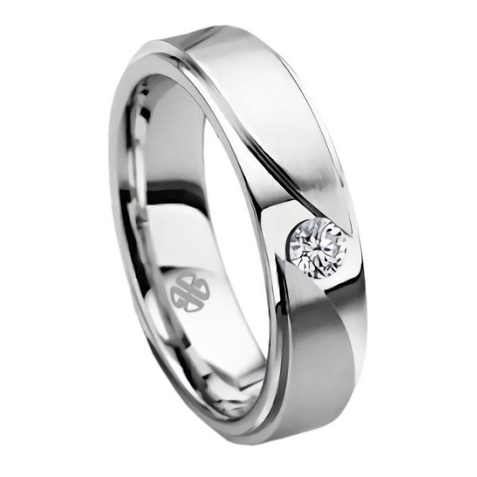 Cincin Kawin Nikah Tunangan Single Wanita Emas Putih D.101