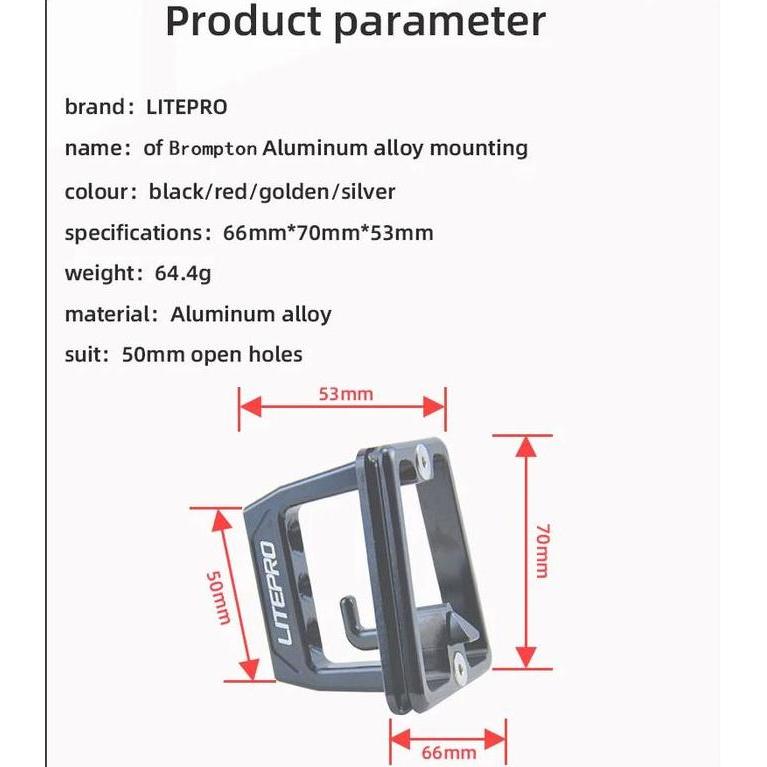 LITEPRO Front Block Sepeda Lipat Bike Carrier Omton Pikes 3Sixty