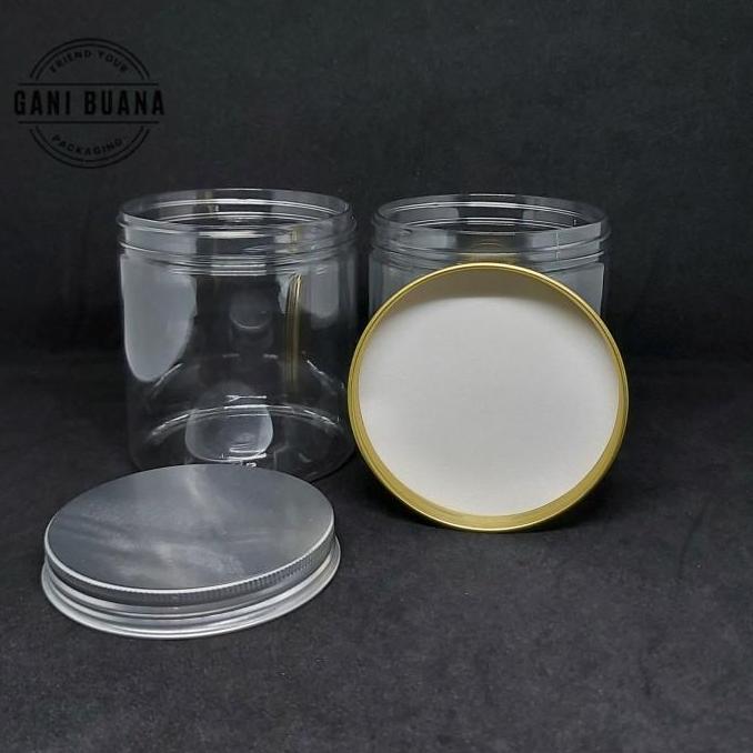 New- TOPLES JAR/TABUNG 600ML TUTUP ALMUNIUM GOLD/SILVER