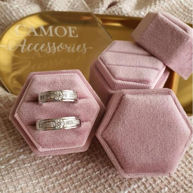 CAMOE - Engagement Ring box / Couple velvet Ring box