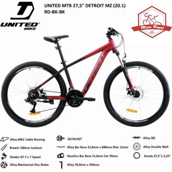Mtb United Detroit MZ 21 Speed Disc brake 27.5 inch