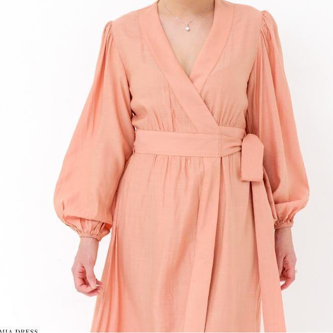 Mia Dress Peach - shandy aulia collections