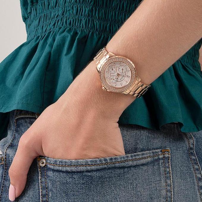 GUESS GW0410L3 Orinal CROWN JEWEL Jam Tangan Wanita Rose Gold