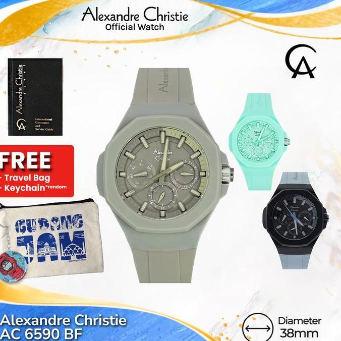 Alexandre Christie Wanita AC 6590 BF AC 6590 AC6590BF Rubber Strap