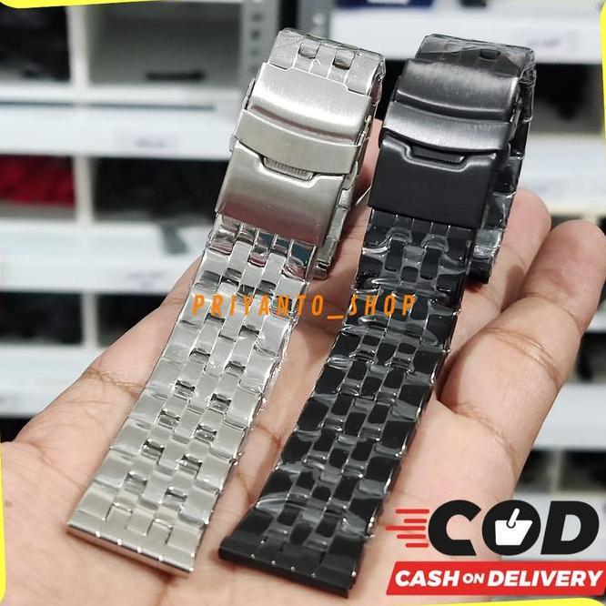 Strap Tali Jam Tangan Rantai Motif Stainless 20Mm 22Mm 24Mm