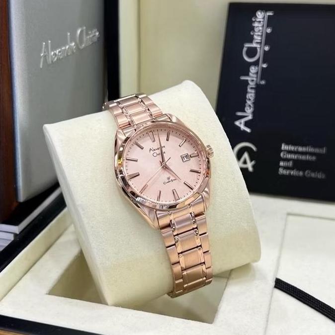 Jam Tangan Wanita Alexandre Christie Classic Steel 8682 AC8682 (ORINAL) Tahan air Watches Stainless