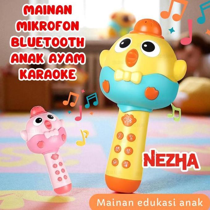 Mainan Mikrofon Nyanyi Anak Mikrofon Bluetooth Wireless Speaker Mainan KaraokeUntukAnak