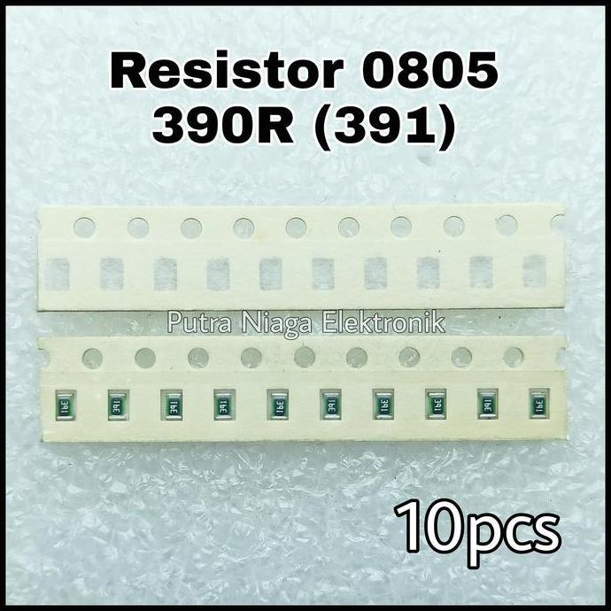 (20pcs) Resistor SMD 0805 390R Tahanan 390ohm 390 ohm Marking: 391 putran1a