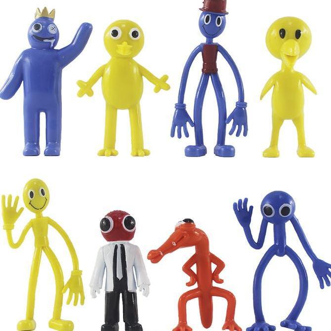 MAINAN RAINBOW FRIENDS SET 8 FIGURE MINIATUR TOPPER CAKE