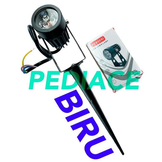 Lampu Sorot Taman LED Tancap 3W BIRU BLUE Waterproof Outdoor Spotlight