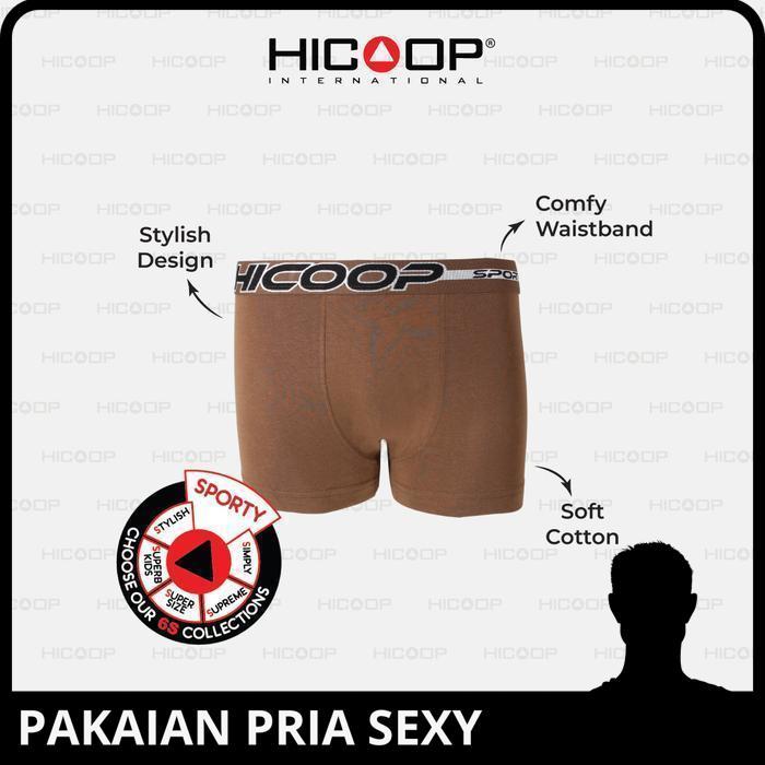 CELANA DALAM PRIA HICOOP SPORT SERIES HBKL-SP532-1 2 PCS 100% COTTON (MXL) TERMURAH