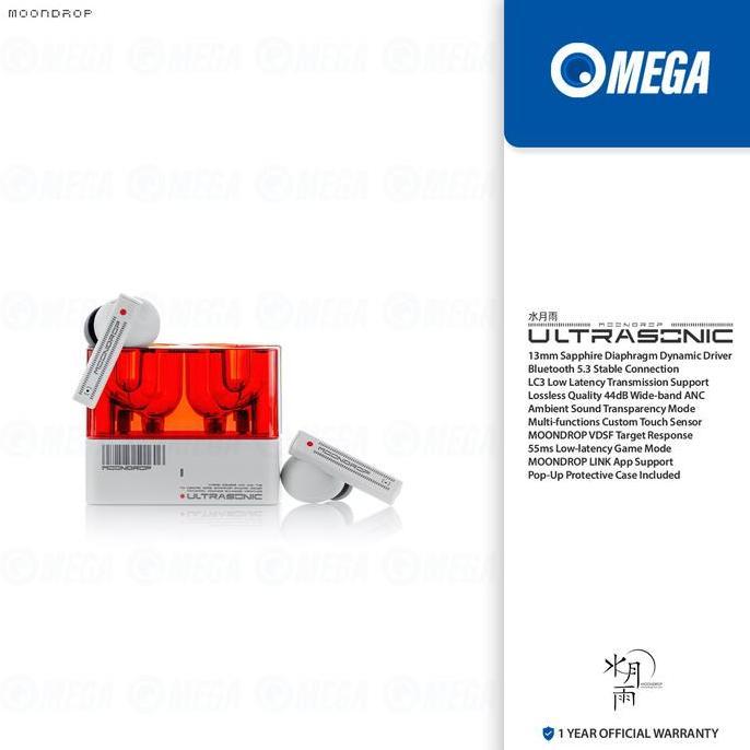 Promo MOONDROP ULTRASONIC Bluetooth 5.3 ANC Ambient Mode Hybrid True Wireless TWS Diskon