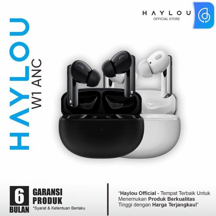 Promo Haylou W1 ANC TWS True Wireless Earbuds Headset Bluetooth T007 Diskon