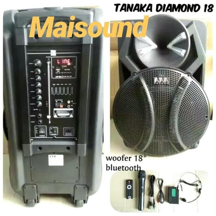 Terlaris Speaker Aktif 18 Inch Portable Tanaka Diamond 18