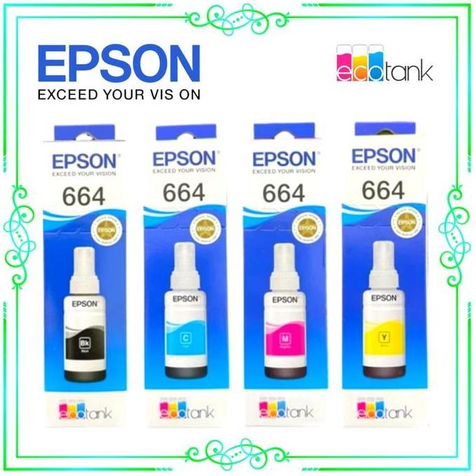 TINTA EPSON 664 1SET ORIGINAL FOR PRINTER L550 L360 L350 L565 L1300