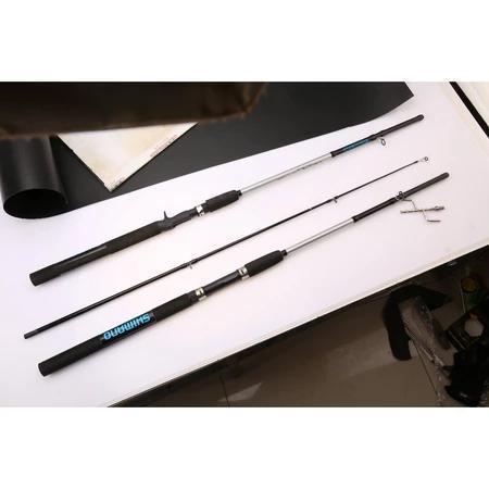 Shimano Set Pancing Lengkap - Joran 2 Bagian Portable & Reel Berputar Awet Cocok Untuk Pancing Laut 