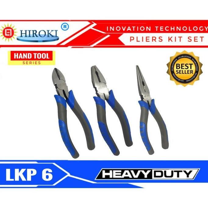 Galatama.Pends - Pliers Set Hiroki 6 Inch Tang Lancip Kombinasi Potong