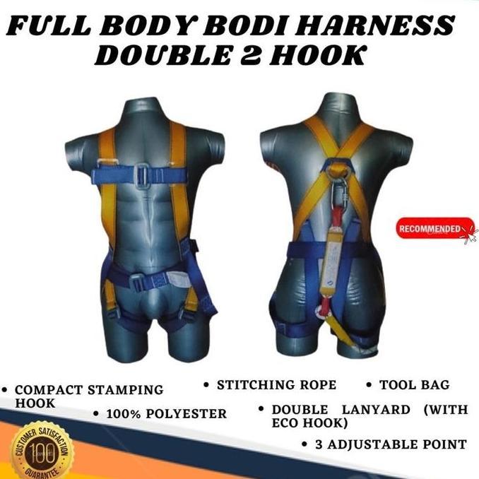 Safety Full Body Harness Double Big Hook Sabuk Pengaman / Body Harness Double Hook