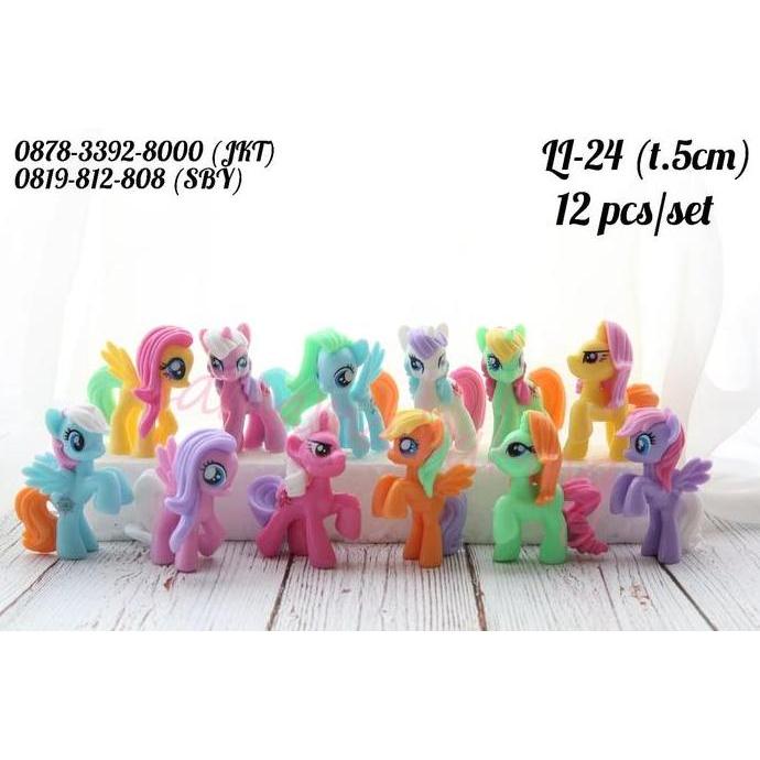 Diskon Li-24 Topper Hiasan Kue Cake Mainan Karakter My Little Pony Kuda Poni