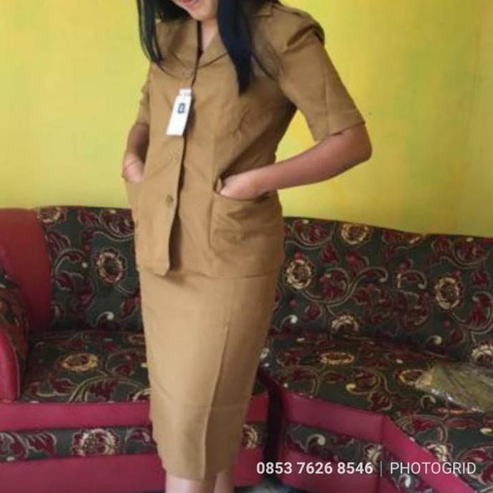 baju seragam blazer pemda dinas pdh guru pns lengan pendek wanita