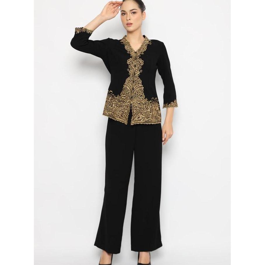 Lyne Halim Kebaya Bordir Emas, 7397 - Hitam.