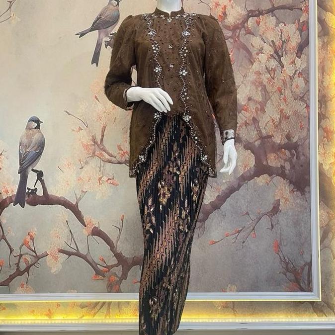 Atasan Blouse Azura Full Payet//Kebaya wisuda//Kebaya Pesta Payet Mutiara//Kebaya Lamaran//Kebaya Ko