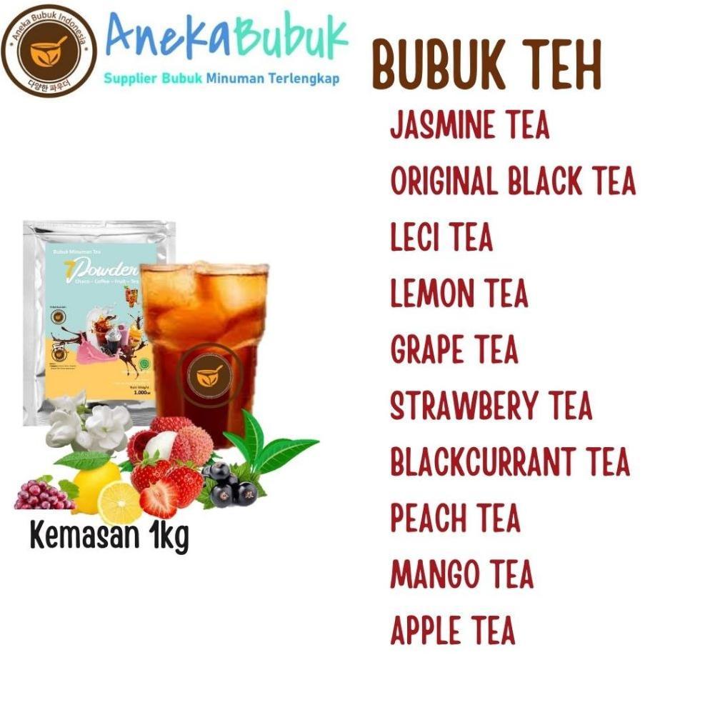 Bubuk Minuman Rasa ES TEH 1Kg - Bubuk Teh Aneka Rasa - Teh Jasmine - Teh Lecy - Lemon Tea - Es Teh S
