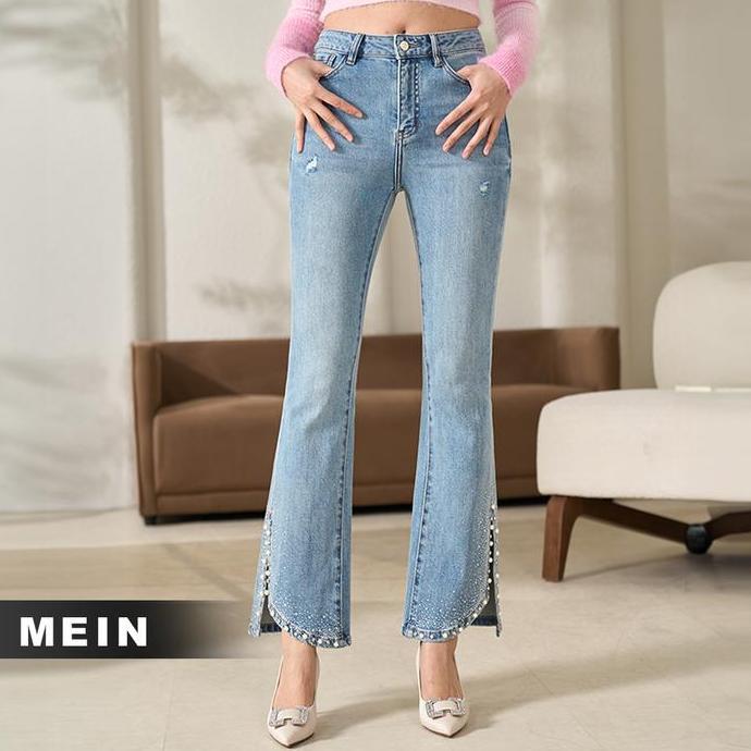Celana Jeans Wanita Cutbray Flare Pants Mutiara Lht Blue 103321 - MEIN PREMIUM
