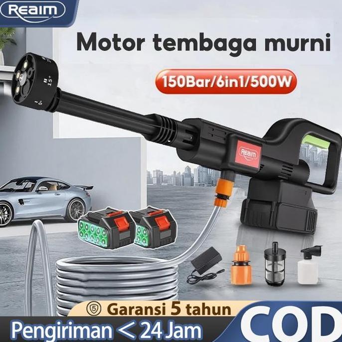 yatinkera44 - reaim 688v 25bar mesin cuci steam mobil motor baterai jet cleaner pressure washer