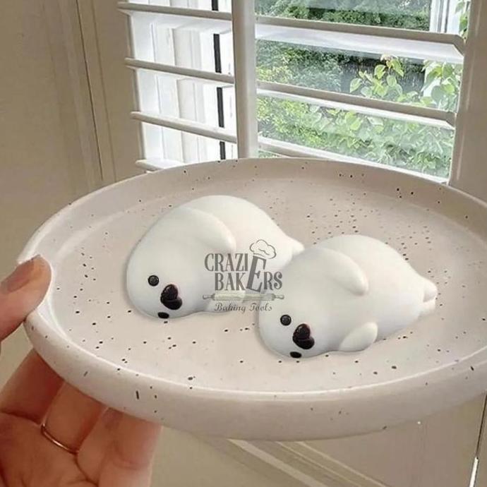 CETAKAN SILIKON PUDDING CUTE SEAL SEA LION ANJING SINGA LAUT MOLD