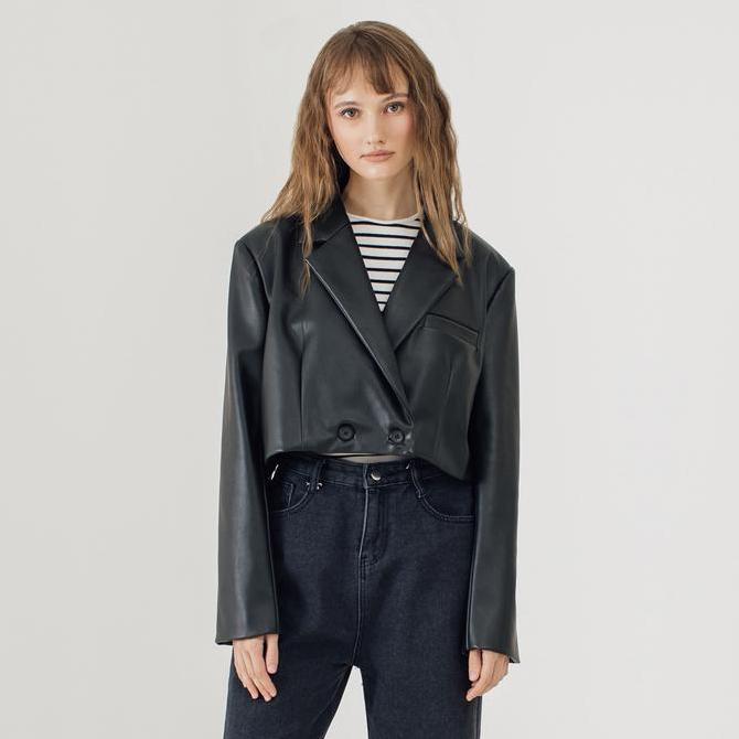 BLZR.ID BLAZER WANITA CROP BI LEATHER