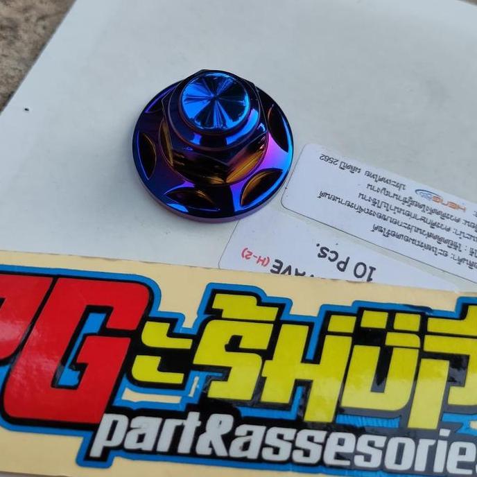 mur shock belakang topi probolt blue H2 M10 drat 14 wave 125 rx king