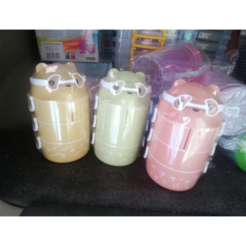 Hot Deals Terbaru Rantang Sekat Panda Lovenia/Rantang Susun 3 Dan 4 Cantik