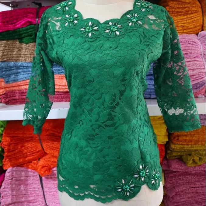 Baju Kebaya Payet hijau botol