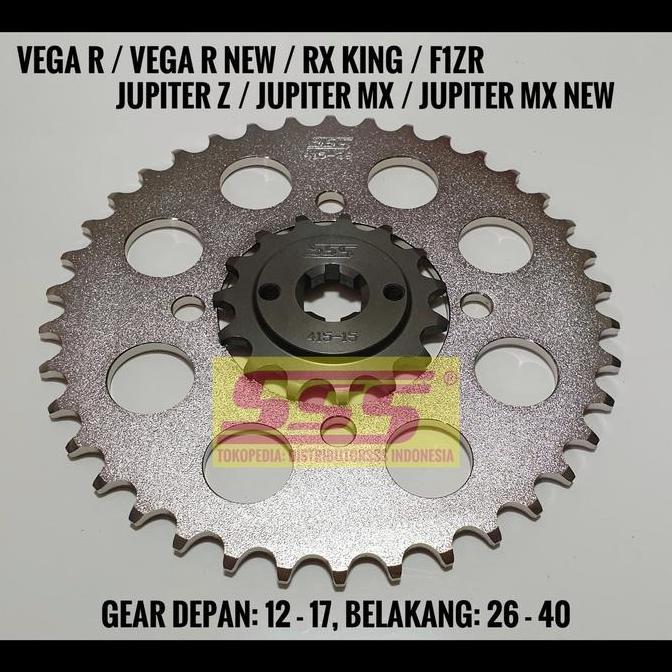 Gearset Sss 415 Rx King Fizr Jupiter Mx Jupiter Z Vega R Rantai Gold Sss Hsbt / Regina Girset Gir Se