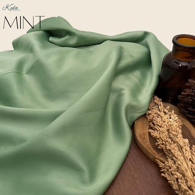 PAKET KAIN BRIDESMAID PREMIUM LENGKAP SATIN KEBAYA BROKAT WARNA MINT