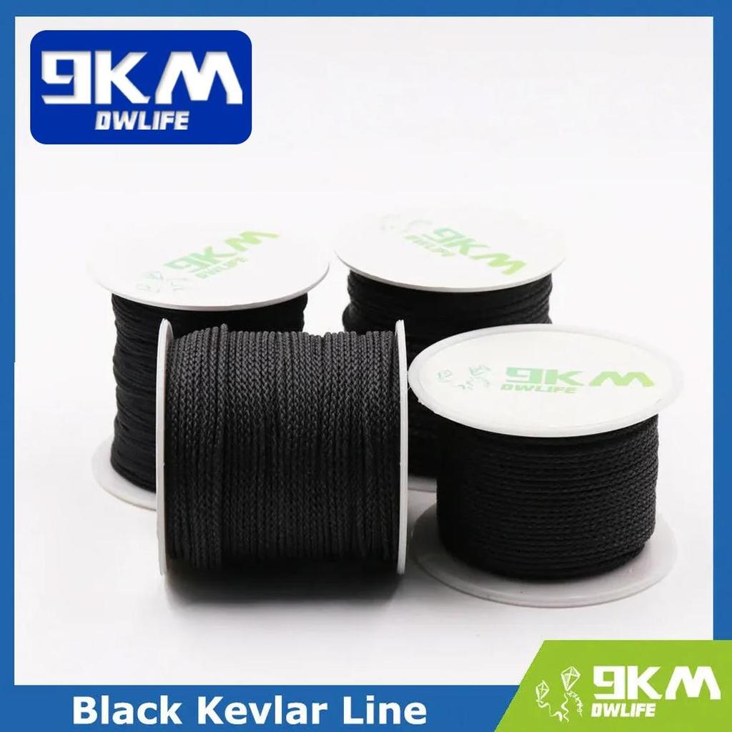 50Lbs-2000Lbs Black Kevlar Line Braided Fishing Assist Line Kite Camping Line Backpacking Cord TTent